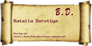 Batalla Dorottya névjegykártya